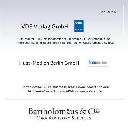 Der VDE VERLAG, ein renommierter Fachverlag für Elektrotechnik und  Informationstechnik, übernimmt im Rahmen seiner Wachstumsstrategie die Huss-Medien Berlin GmbH.